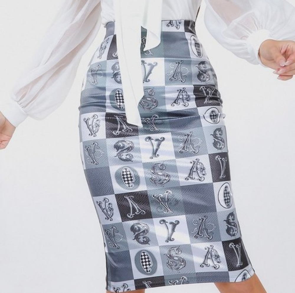 Checkmate Checkered Board Skirt
